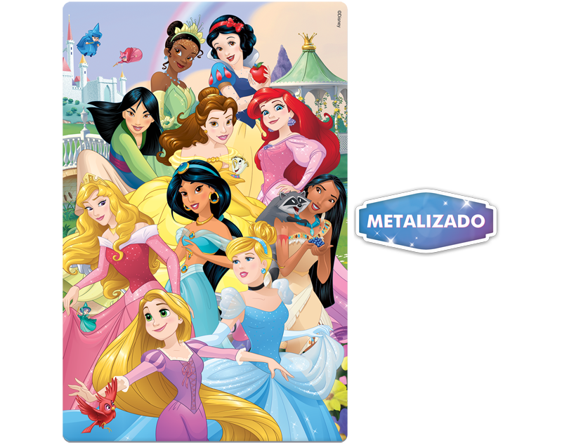 Jogo De Quebra Cabecas Das Princesas Da Disney 63 Pecas
