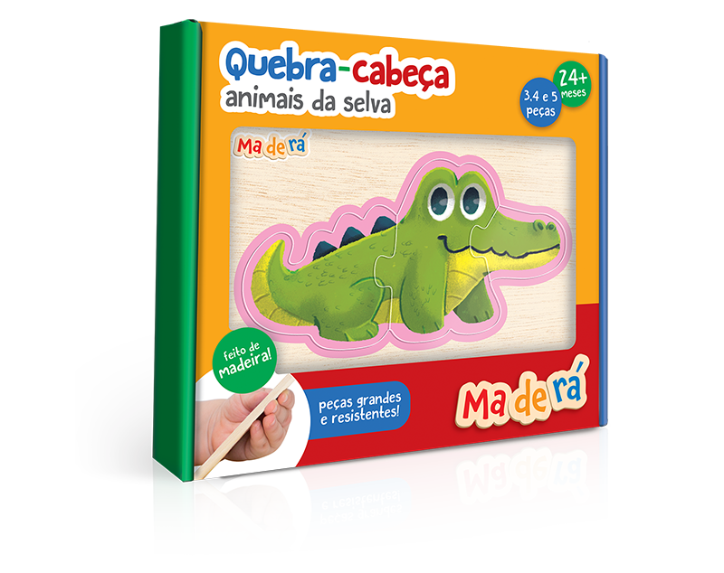Brinquedo para Criança Kit Quebra Cabeça Animais