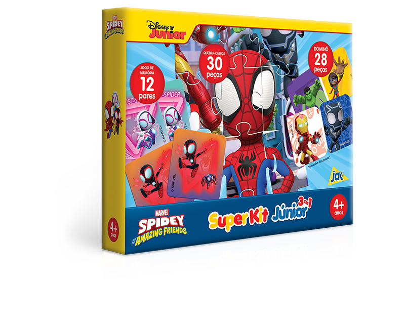 Spider Man - Super Kit - 3 jogos em 1 - Toyster Brinquedos, Modelo:2993,  Cor: Multicolorido